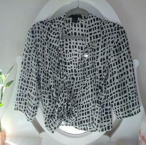 100% Silk Sheer Wrap Top